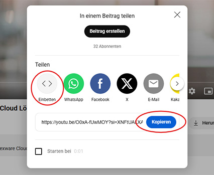 YouTube einbetten