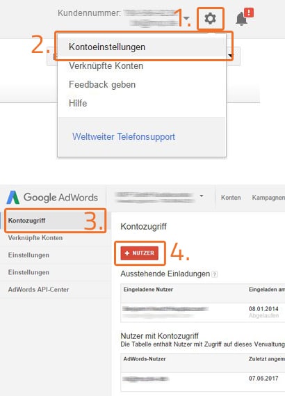 google adwords kontozugriff anlegen