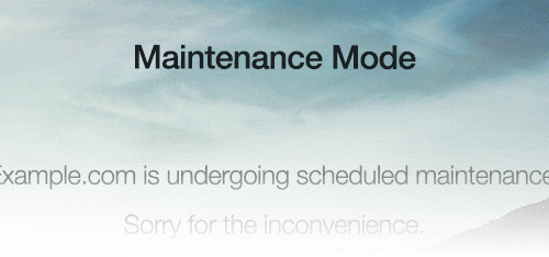 WordPress Maintenance-Mode