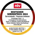 ntv - DEUTSCHER SERVICEPREIS 2024 | Testsieger